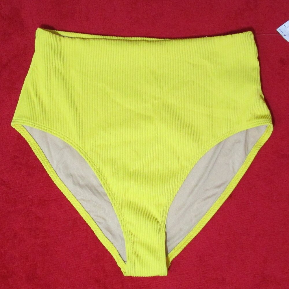 Old Navy Ribbed Yellow Swim Bottom